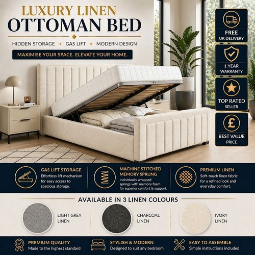 Ottoman storage bed - ottoman,