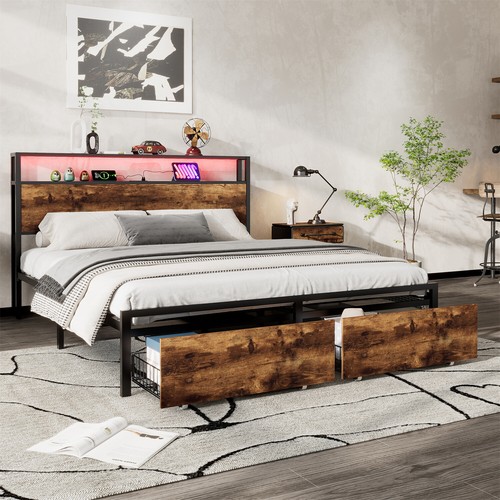 Metal bed frame with - metal,