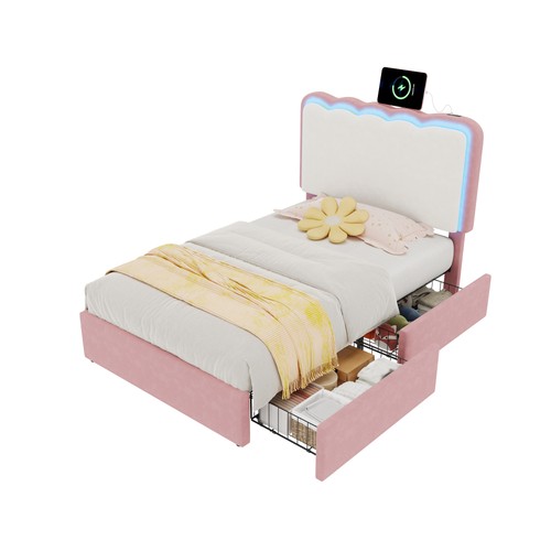 3ft single soft velvet - velvet, bed